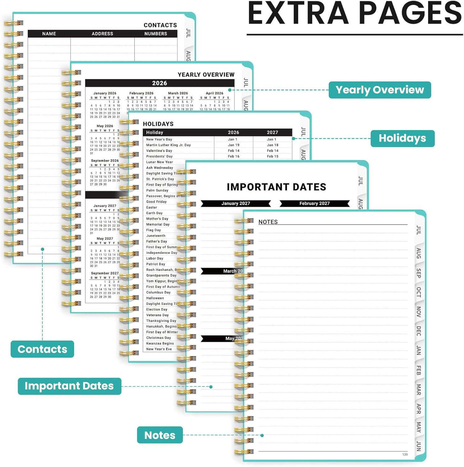 Planner 2026-2027 for Women & Men, Academic Monthly and Weekly Calendar Planner,