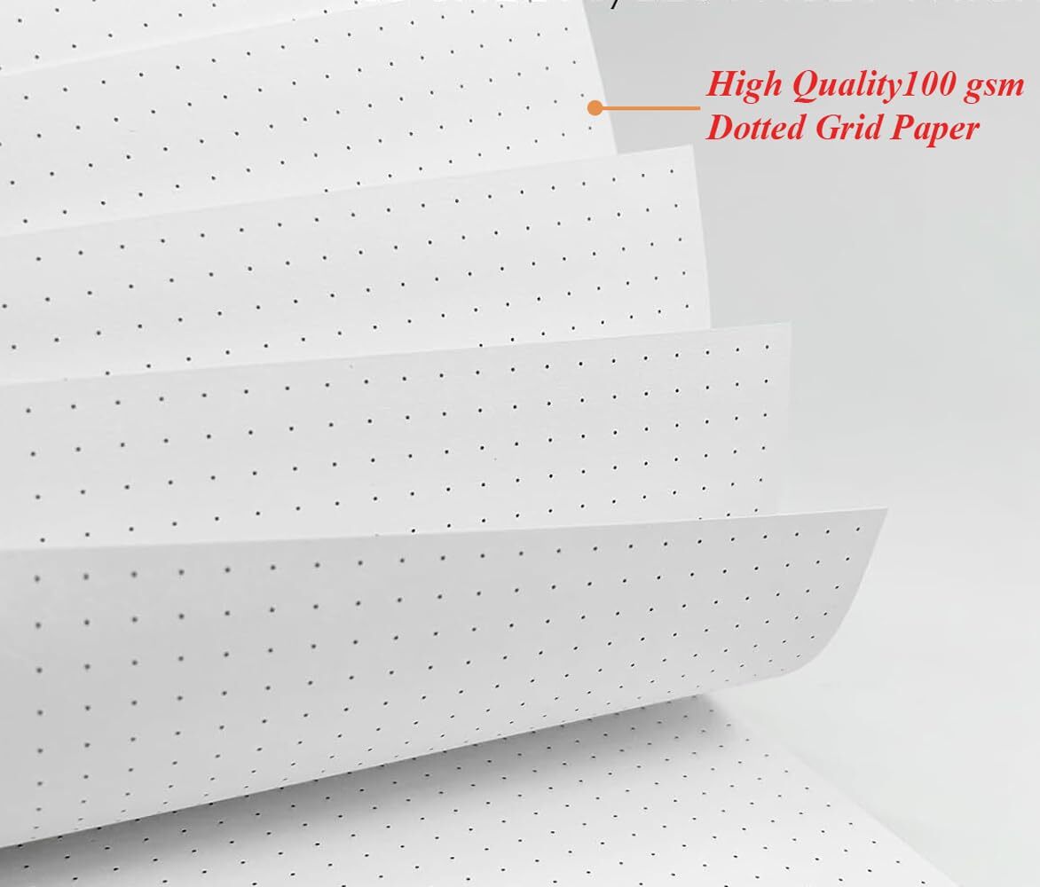 Unpunched Dotted Paper Loose-Leaf 100 Sheets 200 Pages 100gsm 8.5″ x 11″