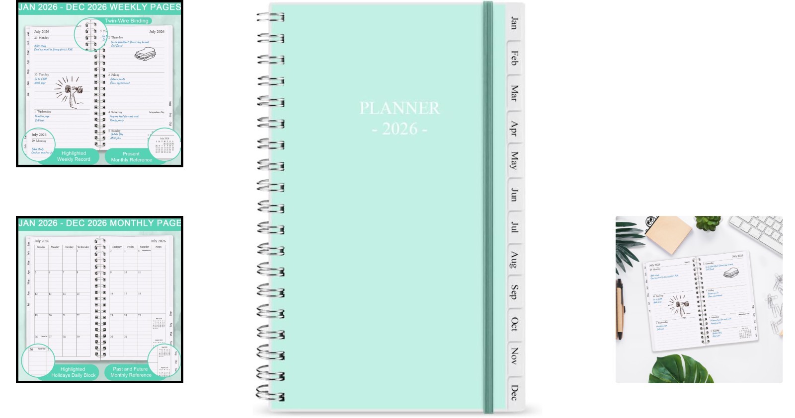 Ultimate 2026 A6 Weekly Planner in Teal: Perfect for Daily Life Organization