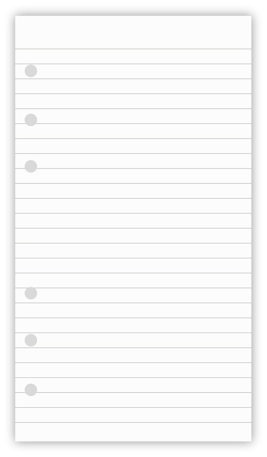 200 Sheets A6 Lined Paper for Filofax Personal Binder Planner, White 100gsm R…