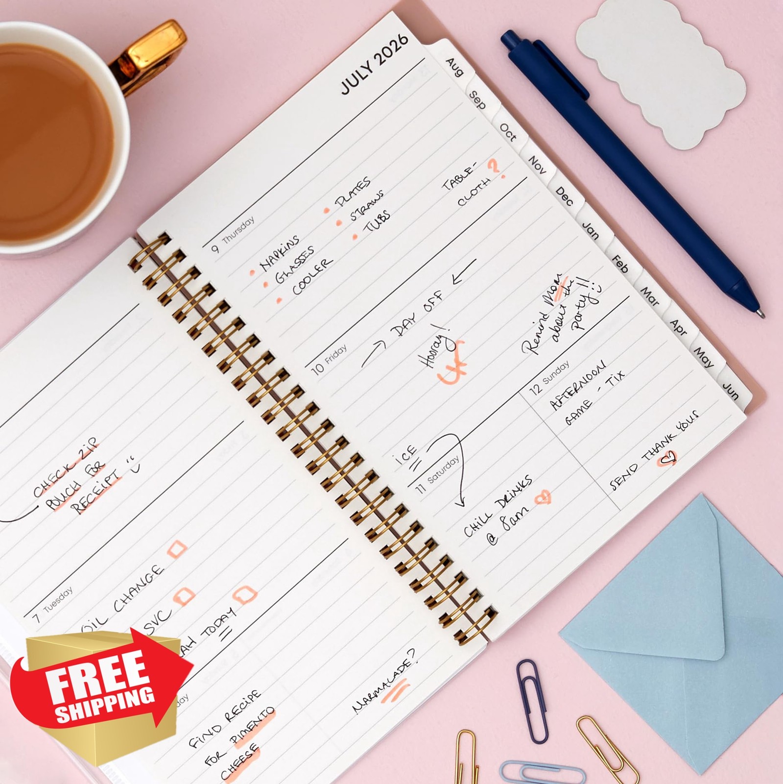 Blue Sky Planner 2026-2027 Weekly Monthly 5″x8″