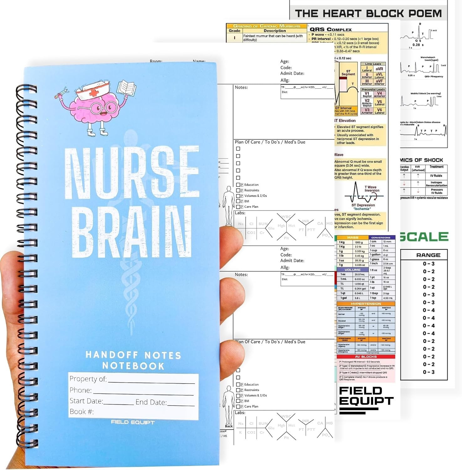 Essential Nursing Notebook Bundle – Reference Sheets and 280 Patient Templates