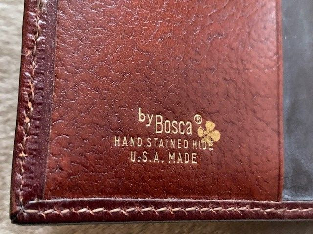 Bosca Brown Old Leather Compact Phone Book 5.0″ x 3.5″ & Card Holder 4.0″ x 3.0″