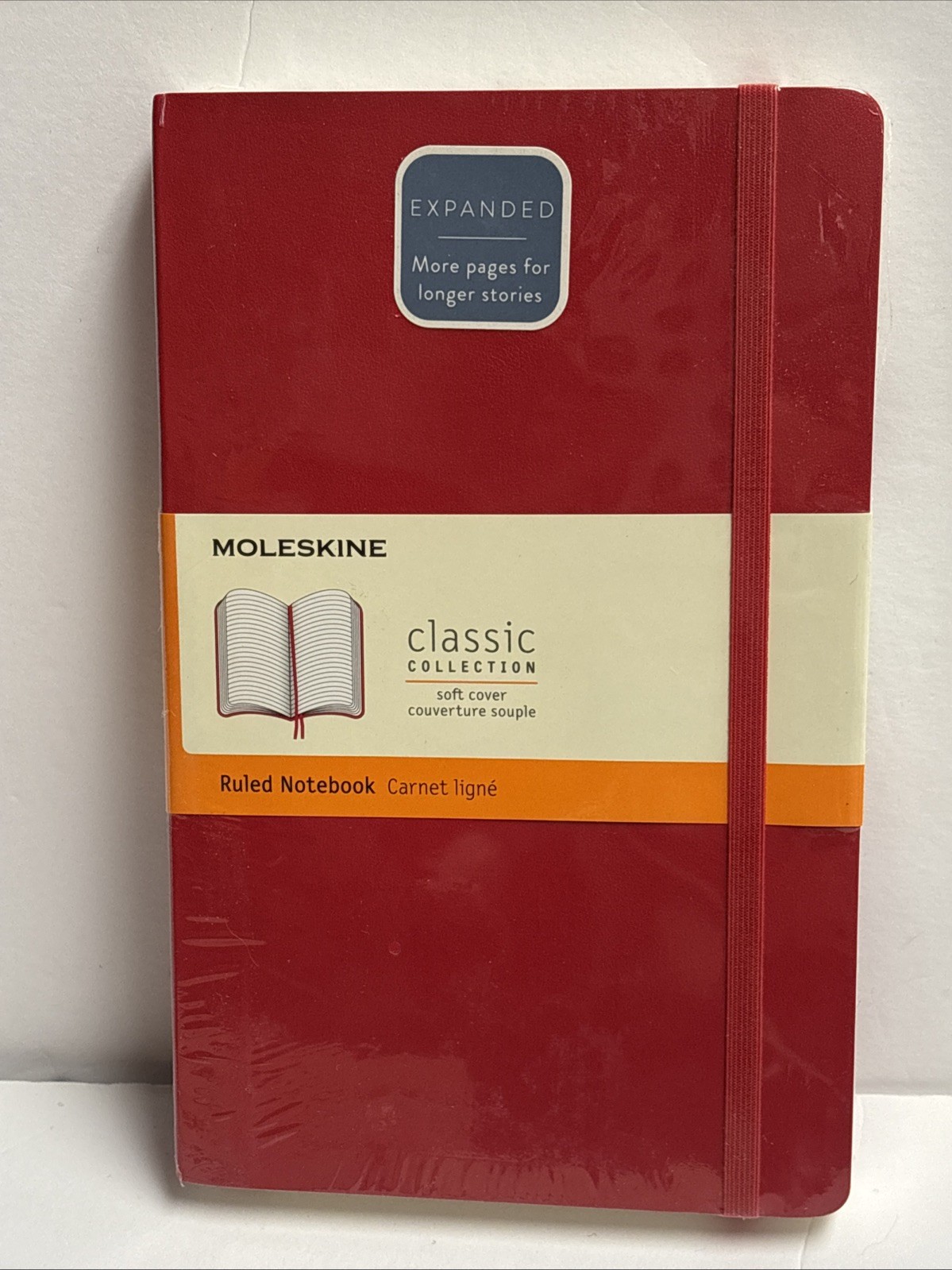 Moleskine Red 5×8.25 Classic Notebook Soft Cover 400 Pages Ruled Lined