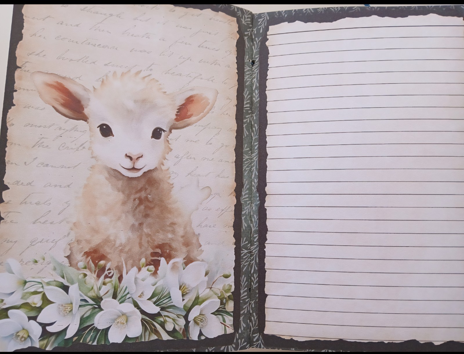 Junk Journal Booklet “IMBOLC” Handmade Gaelic Festival Spring 5.5″x8.5″ 40pg