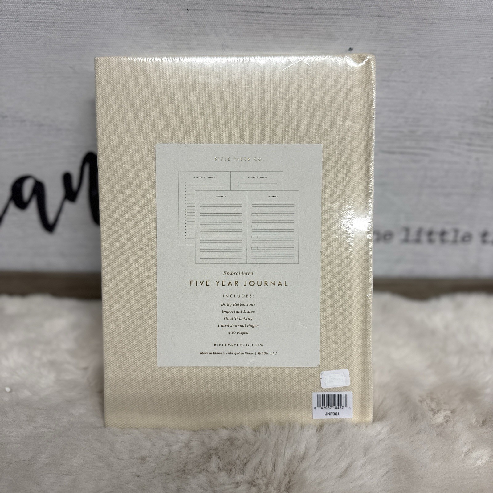 Rifle Paper Co Floral Embroidered Five Year Journal BEAUTIFUL New w/ Flaw
