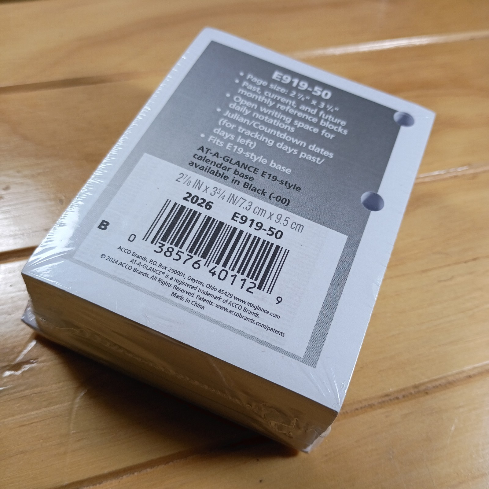 AT-A-GLANCE Daily Calendar Refill E919-50, 2 7/8 x 3 3/4 In, New.