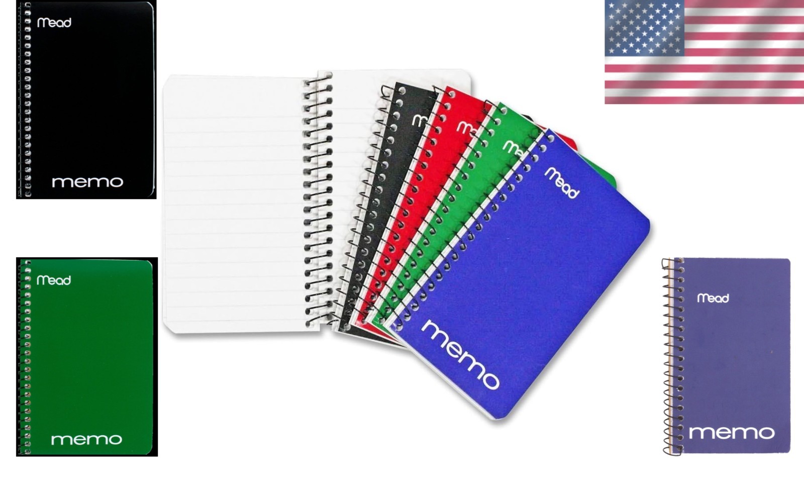 Minimalist Spiral Memo Notebooks – 8 Pack, Soft Cover, 3″ x 5″, Assorted Colors
