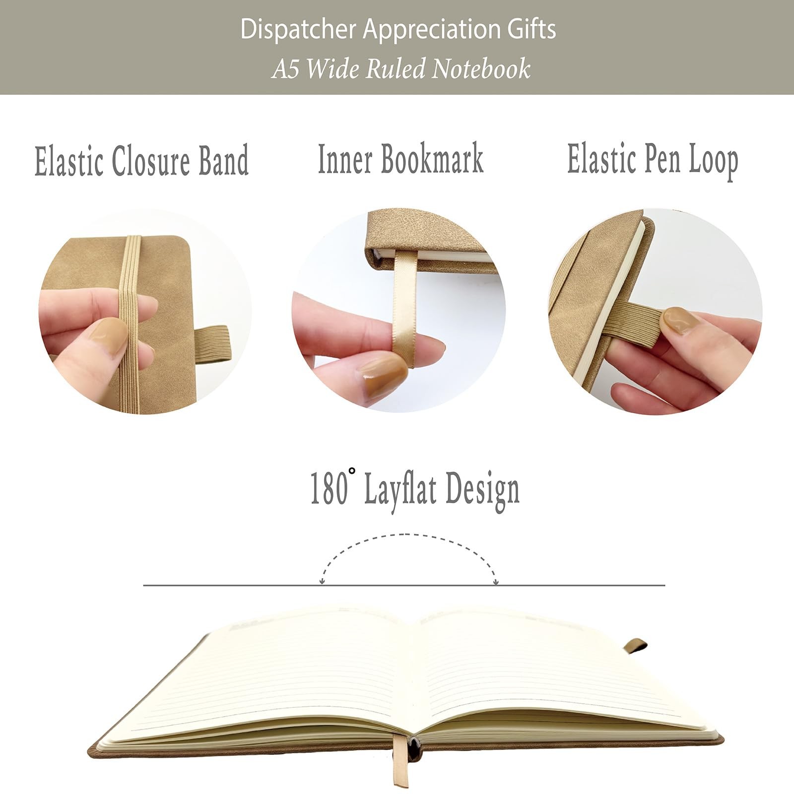 Dispatcher Prayer Gifts for Men Women, 911 8.4”x 5.7”, Coyote Brown