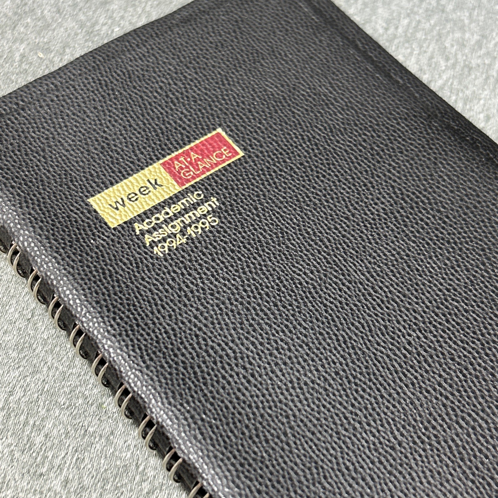 1990s At A Glance Academic Planner Black Keith Clark Spiral Bound Organizer READ