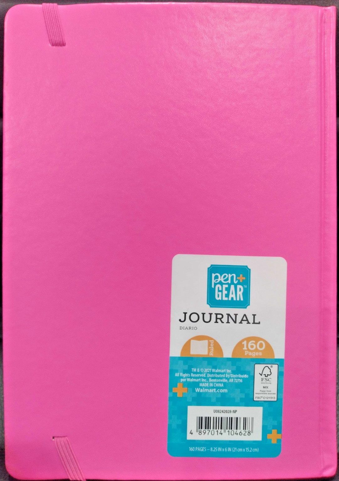 *Pen+Gear Pink Journal 8.25 x 6 Ruled Lined Hardcover Notebook 160 Pages
