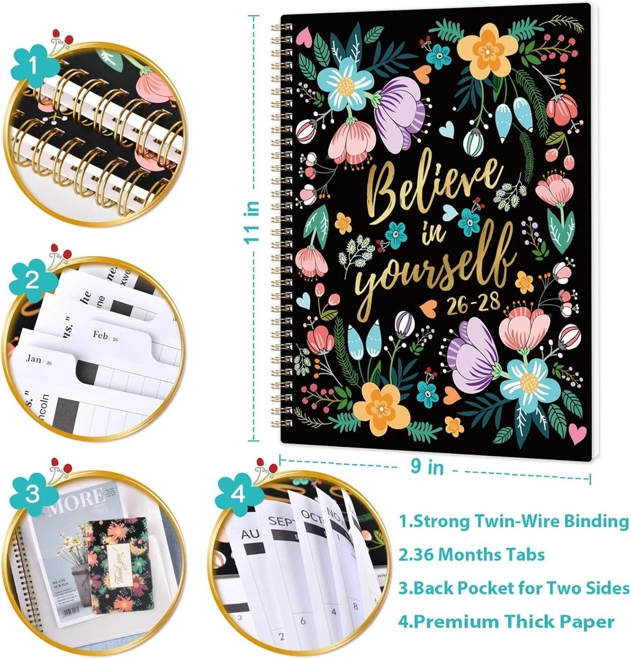 2026-2028 Monthly Planner – 3 Year Monthly Planner 2026-2028, JAN.2026 – DEC.202