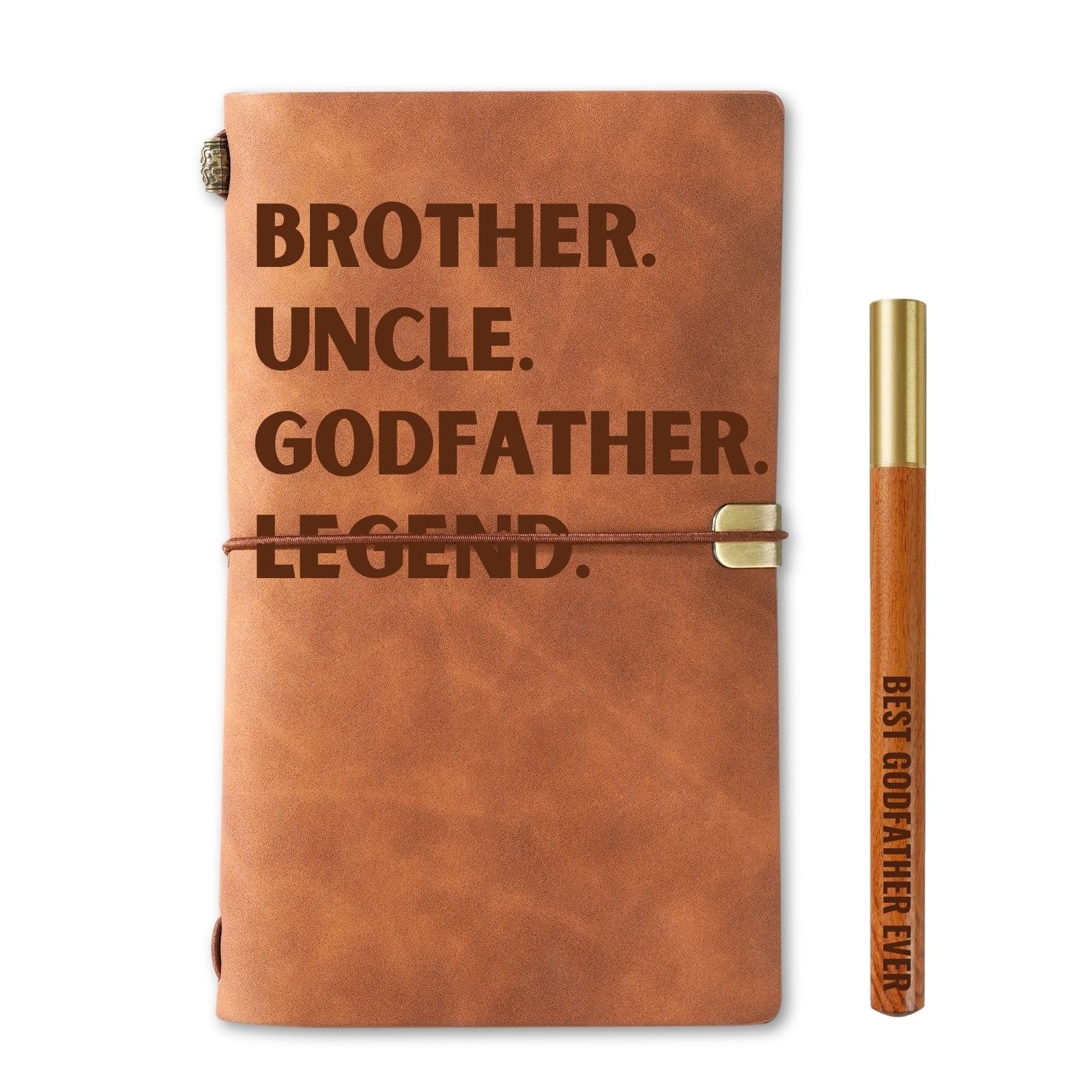 InnoBeta Godfather gifts, Journal Gift for godfather, 7.8”x 5”, Brown