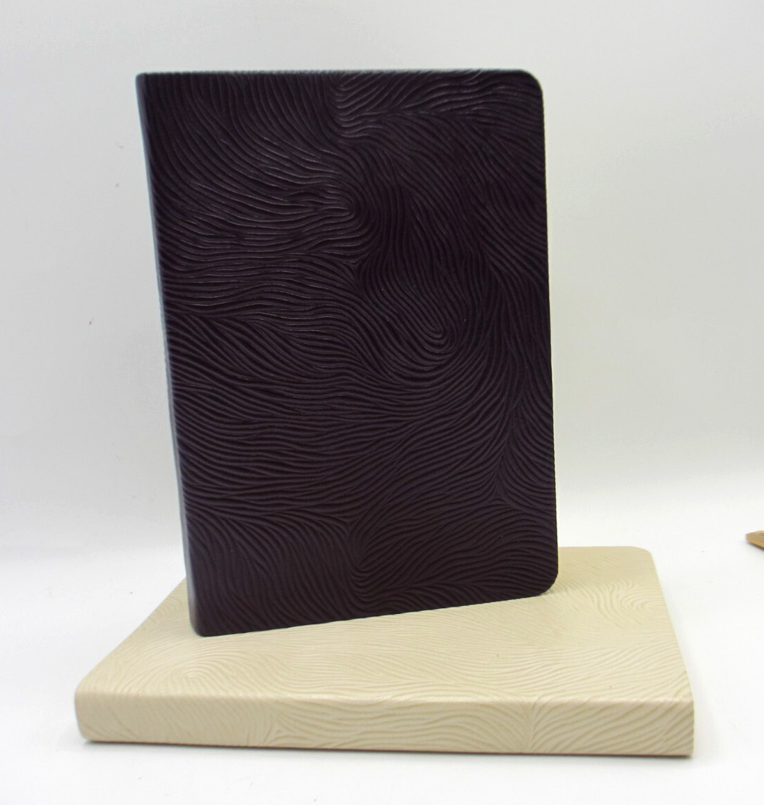 Leather Soft Cover Journal 7″ 224 Lined Pages Graphic Image Swirl Embossed Ivory