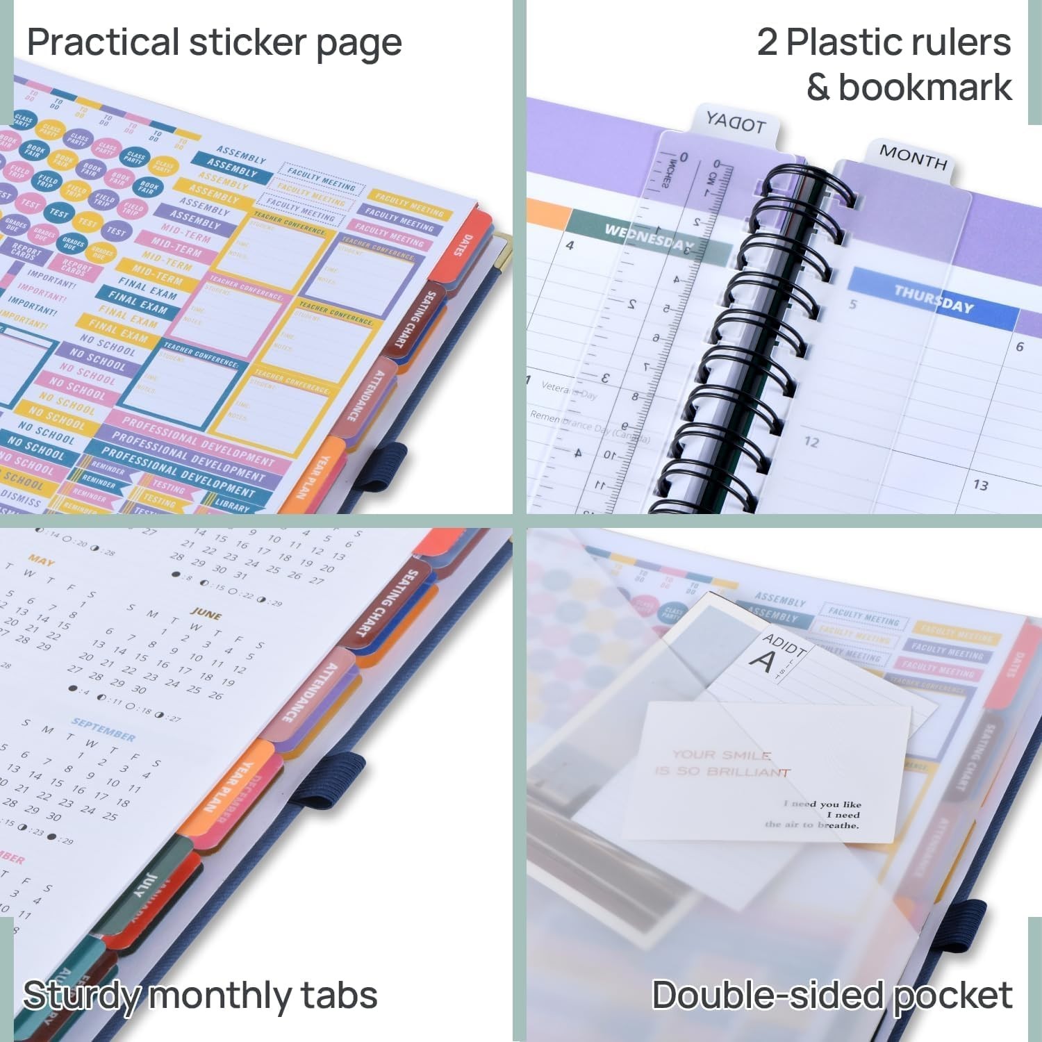 POPRUN Teacher Lesson Planner 2026-2027, (Letter Size – 8.5” x 11”) Academic P