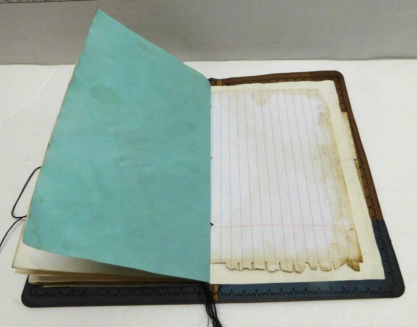 Junk Journal Handmade Blank Coffee Dyed Papers 64 Pages & Ephemera D