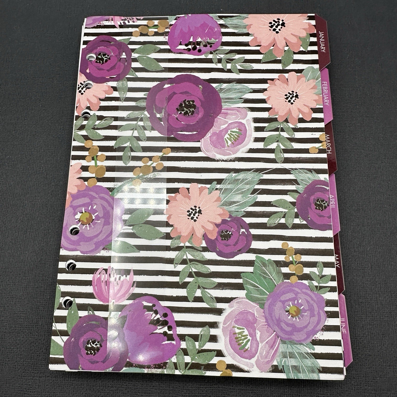 The Paper Studio Agenda 52 Planner Inserts 12 Month 6 Ring Floral 5.75×8.25