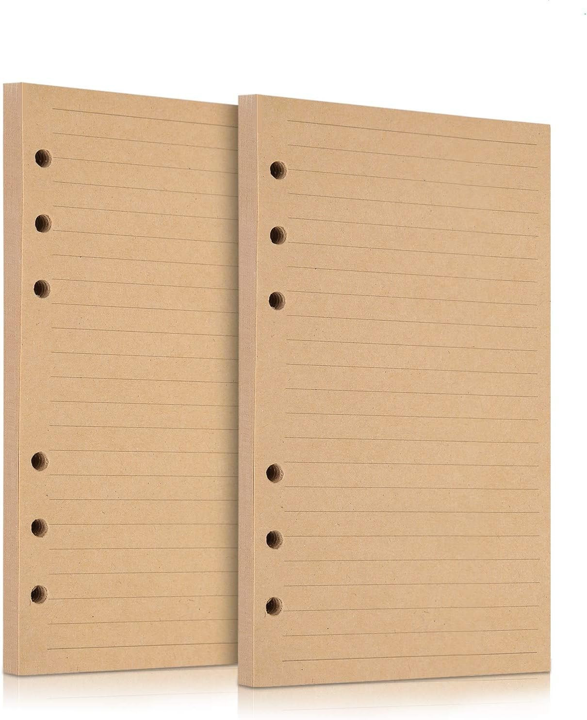 A5 Colorful Lined Refill Paper, 120Gsm Loose Leaf Paper 6 Hole, Notebook Refills