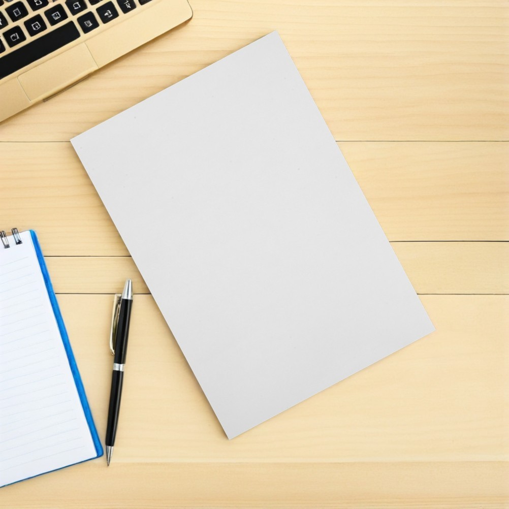 100Pcs Blank White Sticker Album Inserts with Smooth Writing and Reusable Pages