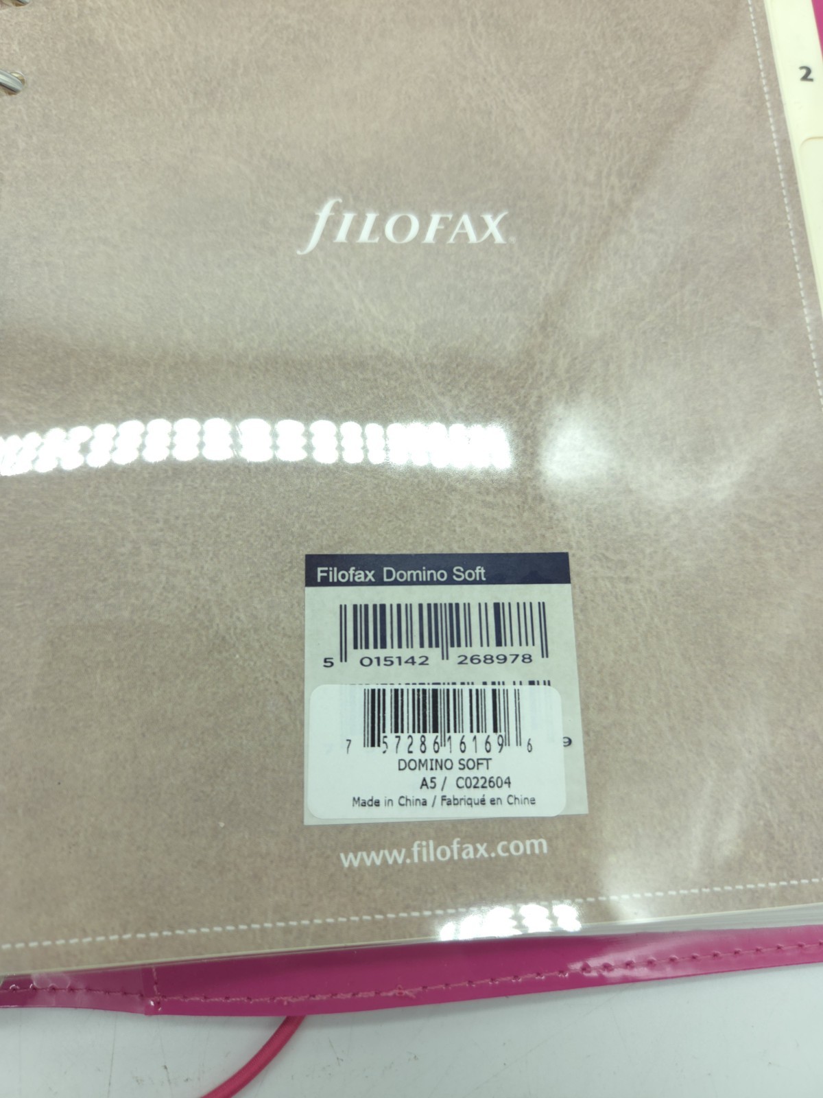 Filofax Domino Soft Patent A5 Organizer Hot Pink Planner
