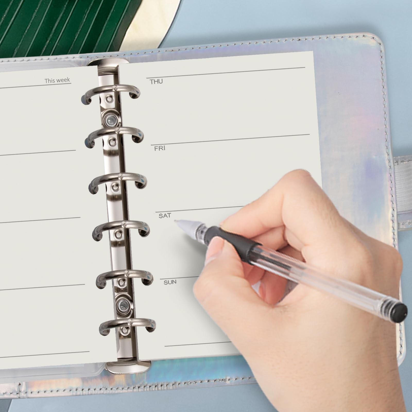 A7 6-Hole Binder Refill Set with Monthly Planner, Stickers, and Dividers