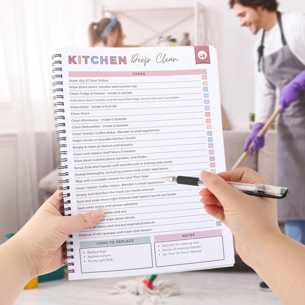 Adhd Cleaning Planner With 2 Sheets Stickers, Cleaning Schedule And Checklist