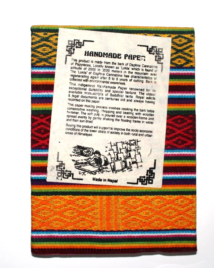 7 ” x 5 ” Nepali lokta paper note book