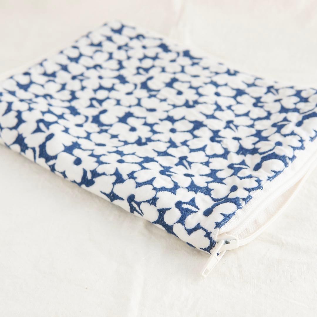 Zipper Book Cover Floral Pattern Waterproof Protective Used
