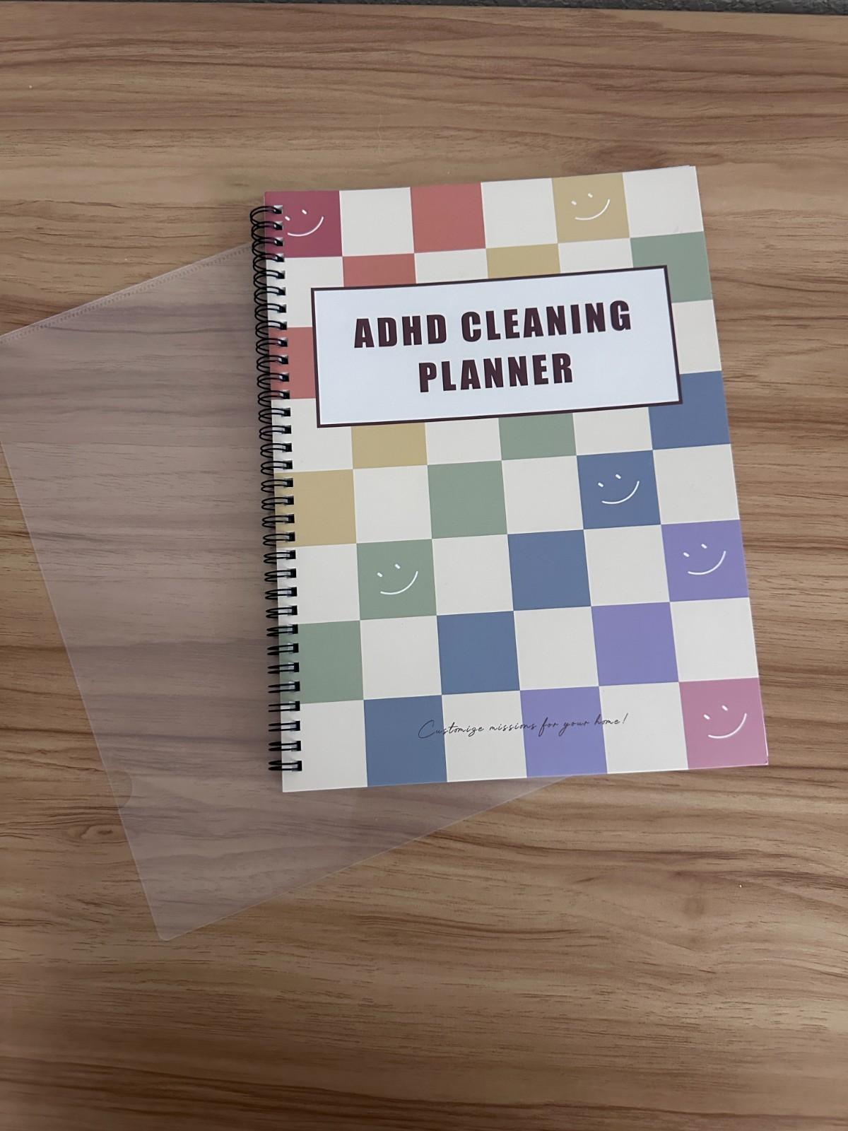ADHD Spiraled Cleaning Planner Reusable Open Box
