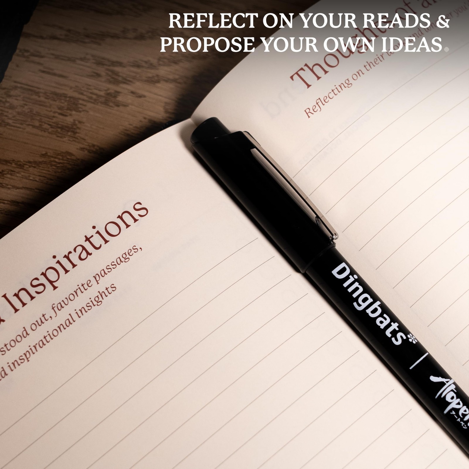 Dingbats* Reading Journal for Book Lovers – Thick Paper Wine Purple