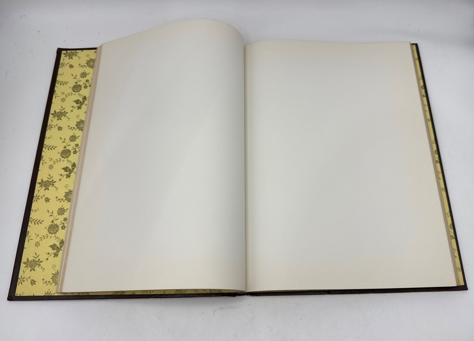 Vtg Hardcover Blank Journal Unlined Peebles Press Unruled Sketch Gold Brown (52)