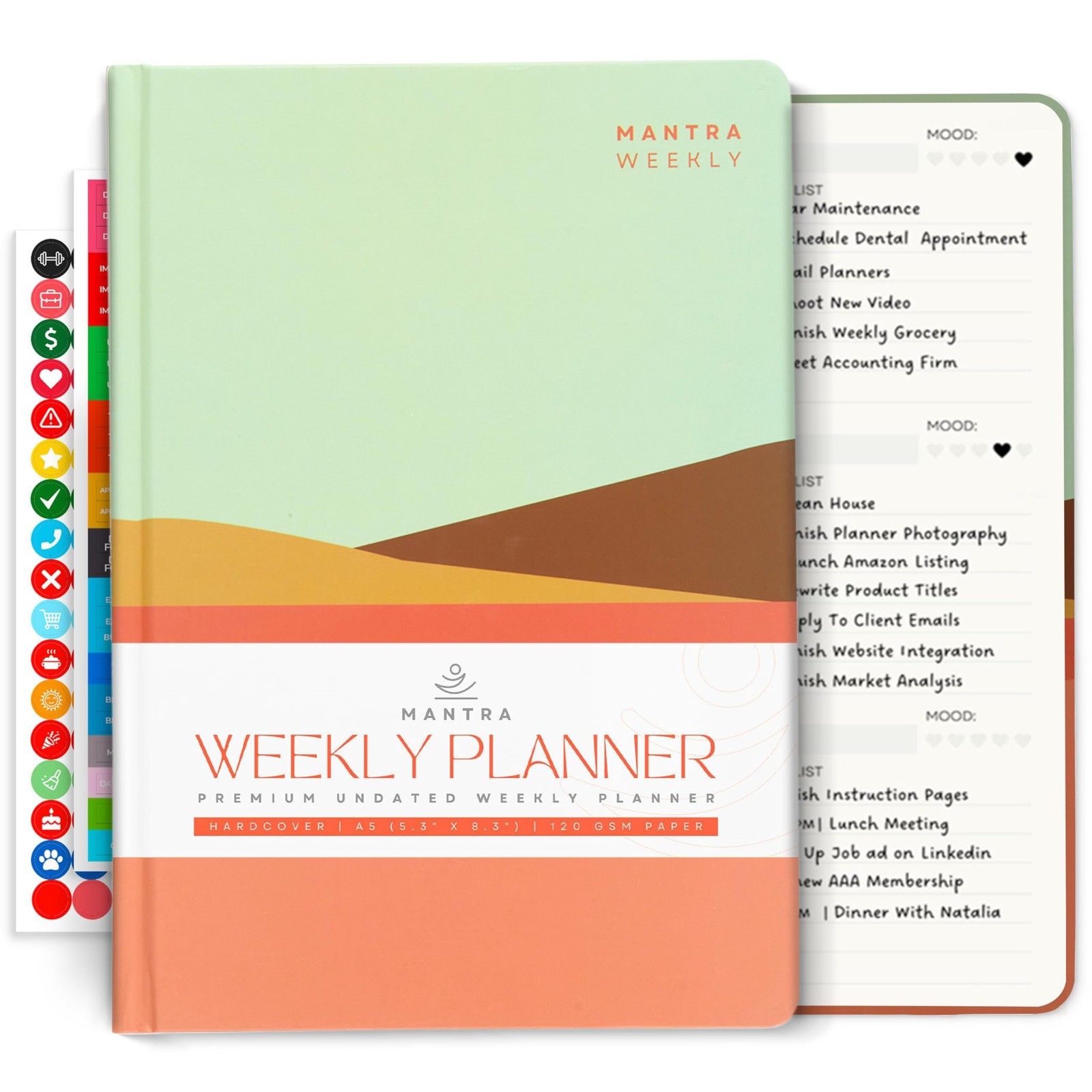 2026 Planner, Daily Journal & Gratitude 5″ x 8″, Morning Print