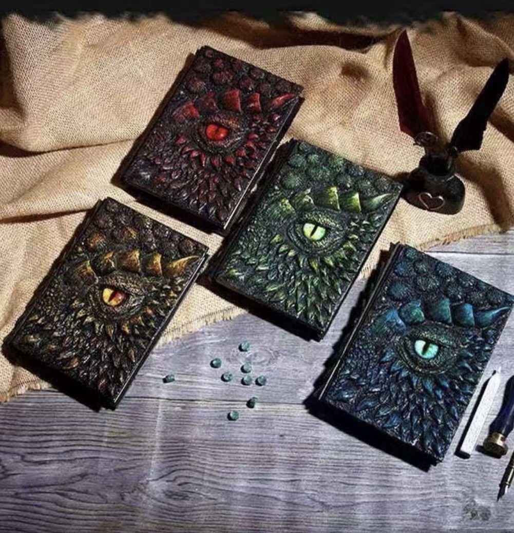 Dragon Eye Resin Cover Collector’s Edition Blank Journal, Fantasy Diary