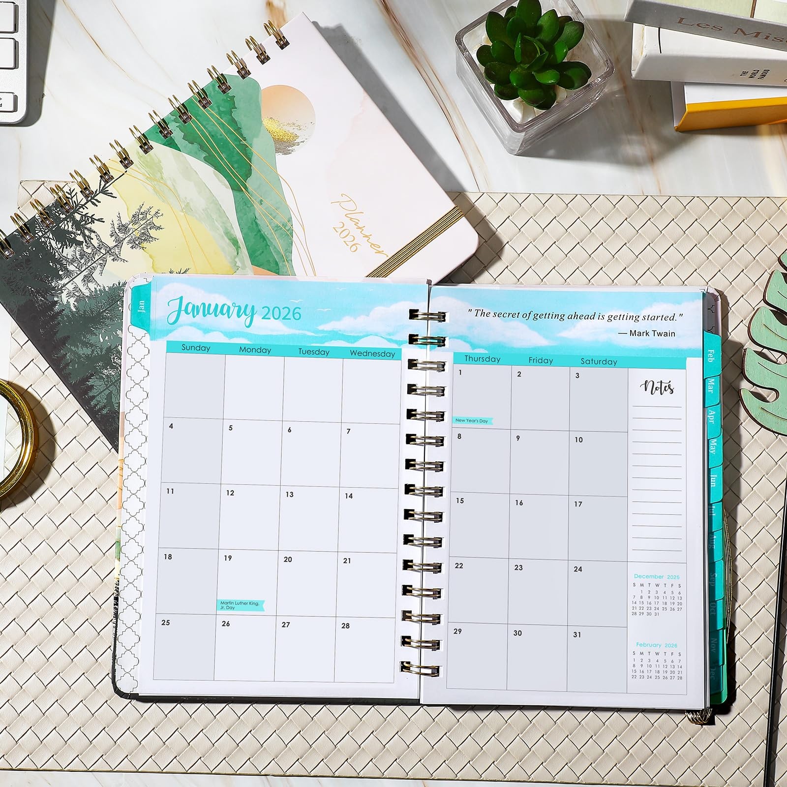 2026 Planner – 2026 Weekly and Monthly from 6.4 x 8.5 inches, Gold
