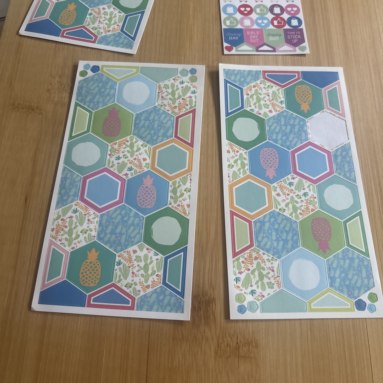 Recollections 160 PC Planner Accessories Sticker Multi Color Hexagon Pineapples