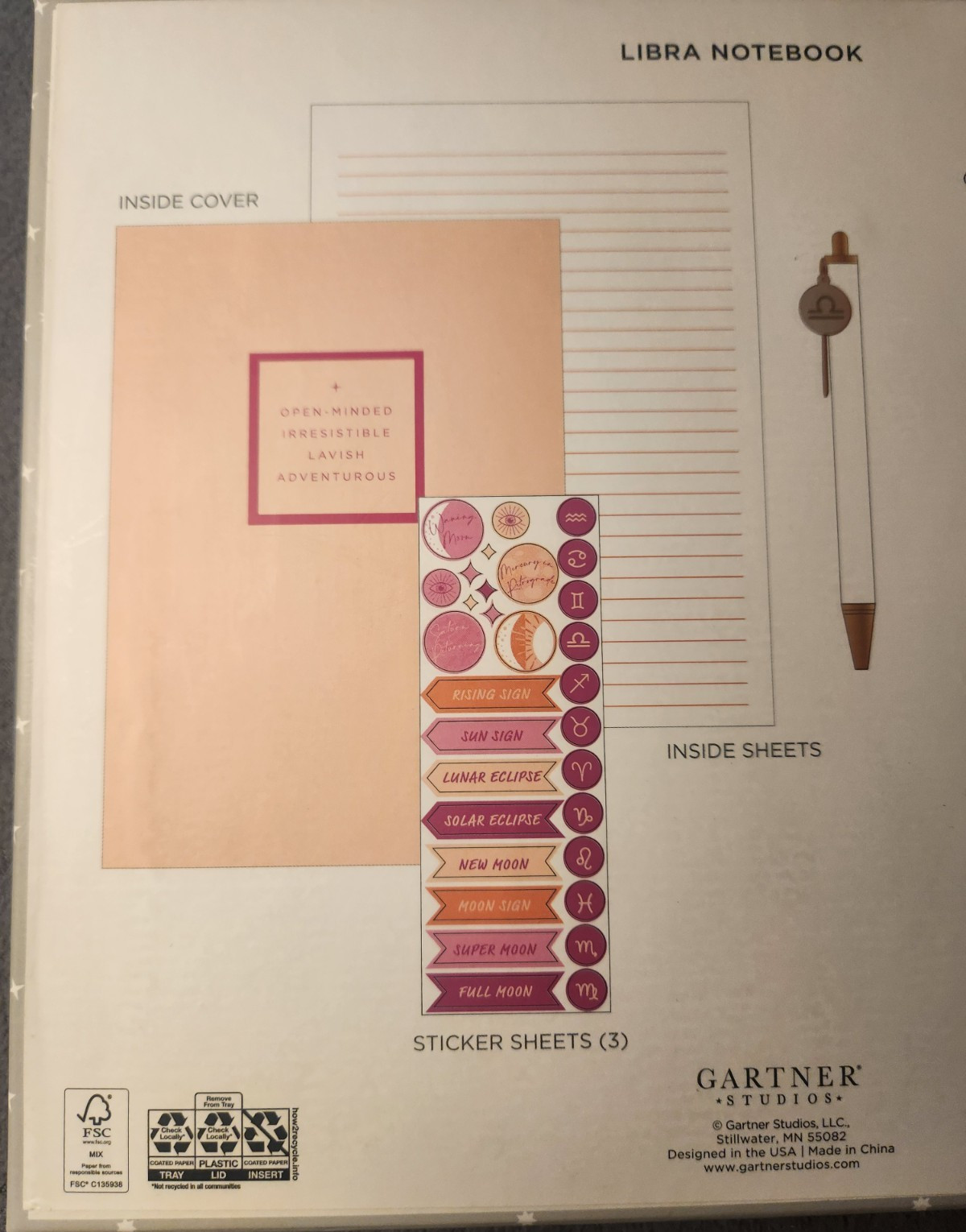 Gartner Studios Libra Astrology Casebound Flex Journal Set, 5.75×8.125, 96 Sheet