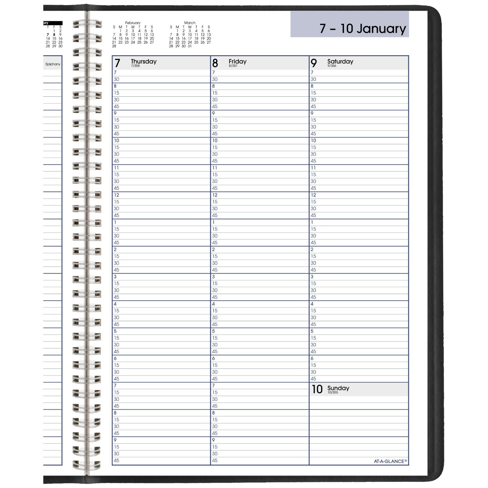 2026 At-A-Glance DayMinder G520-00 Weekly Appointment Book, 8 x 11″, Black Cover