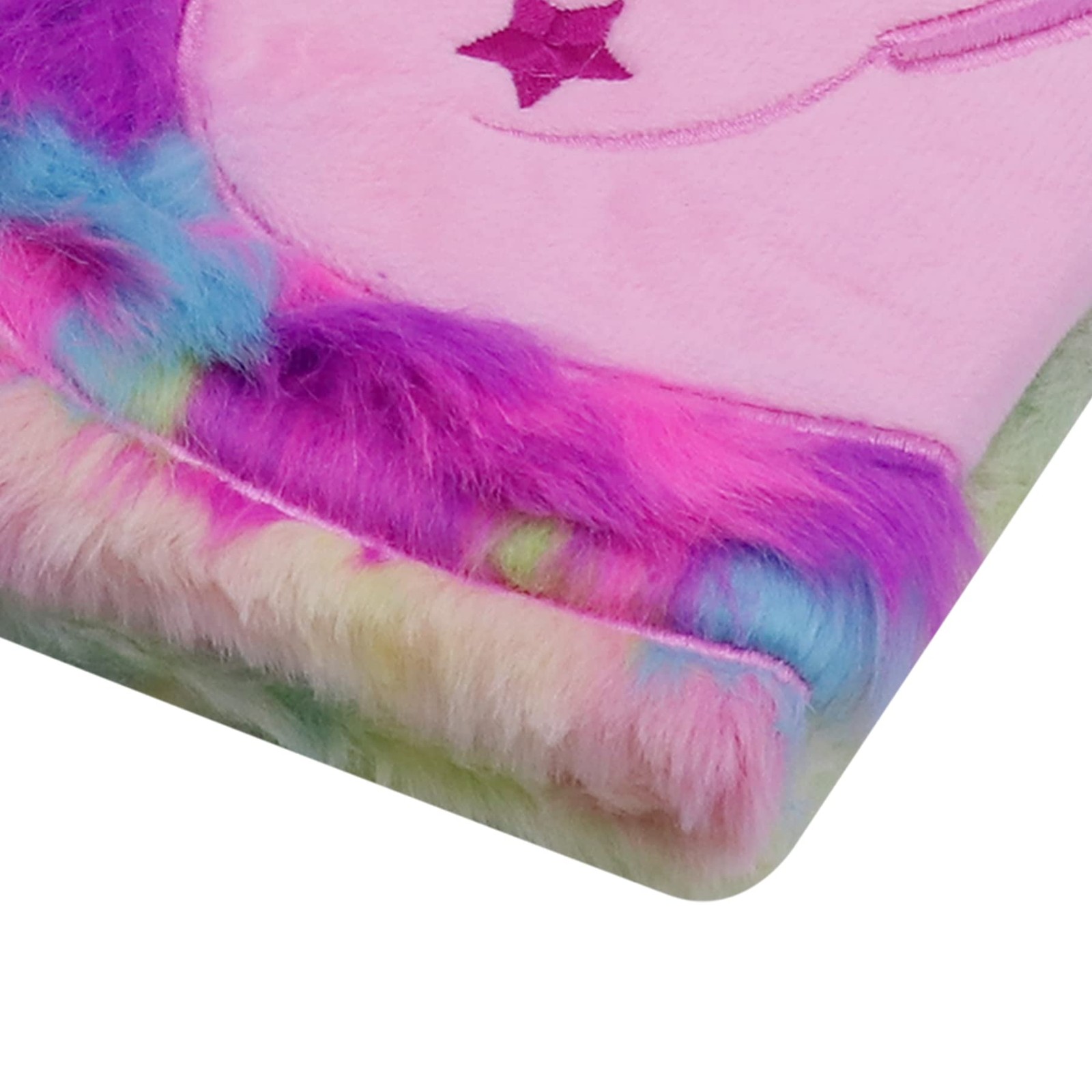Fuzzy Plush Notebook Journal Cute Rainbow Unicorn Diary A5, Unicorn-Tie Dye