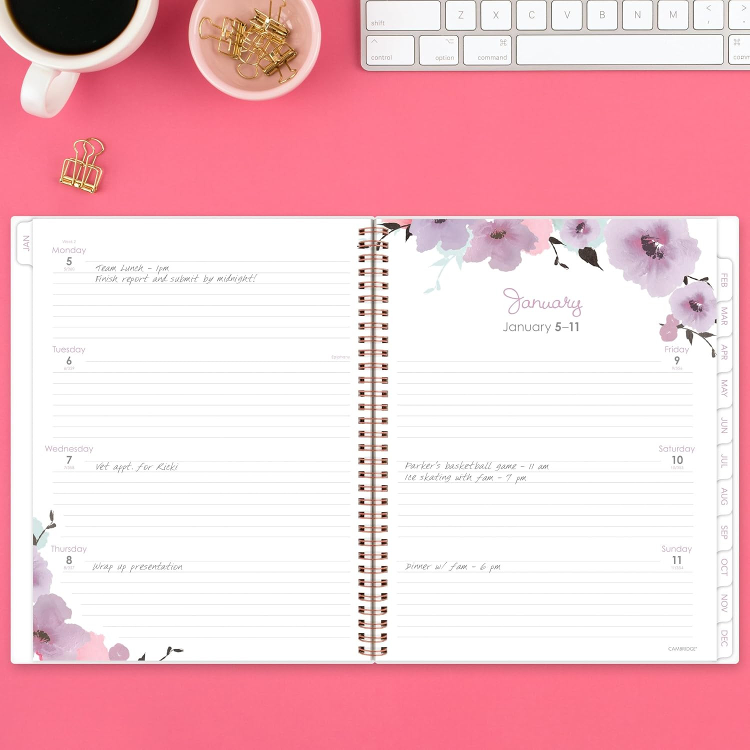 2026 Planner, Weekly & Monthly, 8-1/2″ x 11″, Large, Mina (1134-905-26)