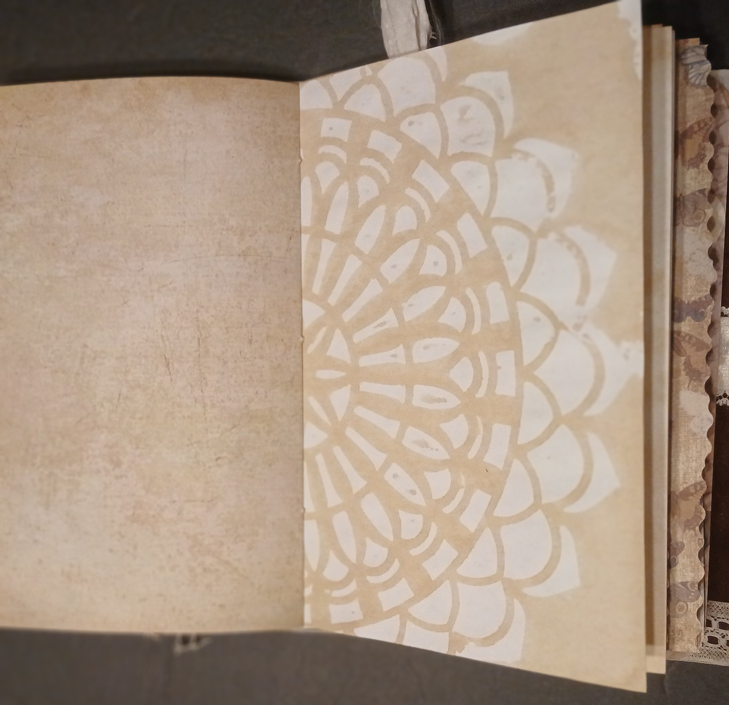 Lace Junk Journal Large Set Handmade Folio Ephemera Romantic Shabby JB
