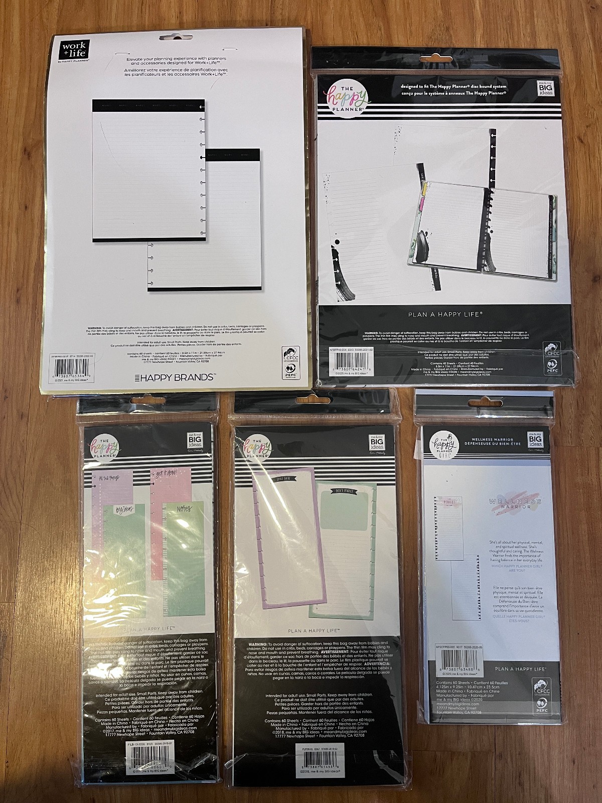 Happy Planner Paper BUNDLE: Refill Paper 280 sheets, Big, Skinny UNUSED