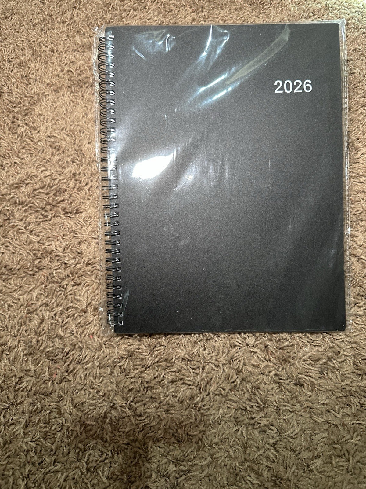 2026 Planner Monthly Spiral Bound 8×11 Black (QQ)