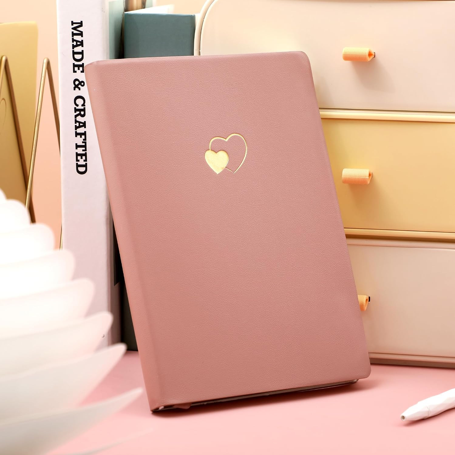 Lined Journal Notebook for Women and Girls 256 Pages Cute Diary with Heart