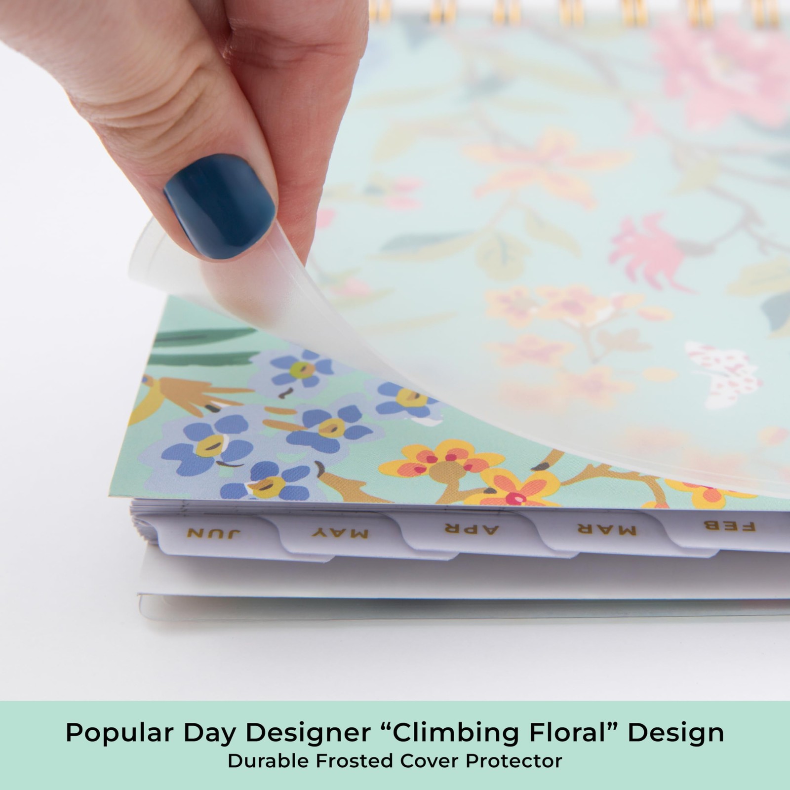 Blue Sky Day Designer 5.875″ x 8.625″, Climbing Floral Mint- 2026/2027