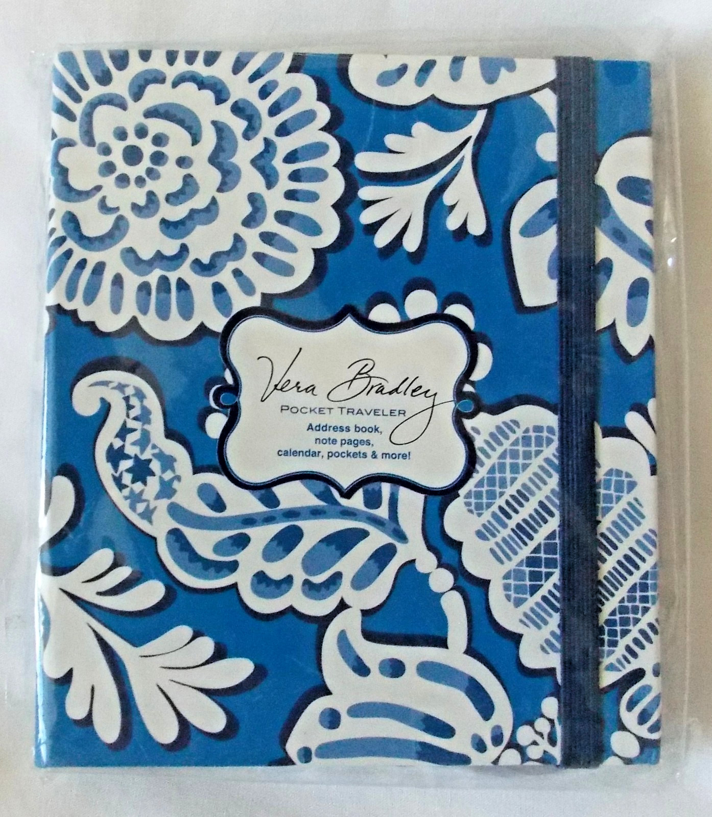 Vera Bradley BLUE LAGOON Pocket Traveler address, note, calendar, pockets NEW