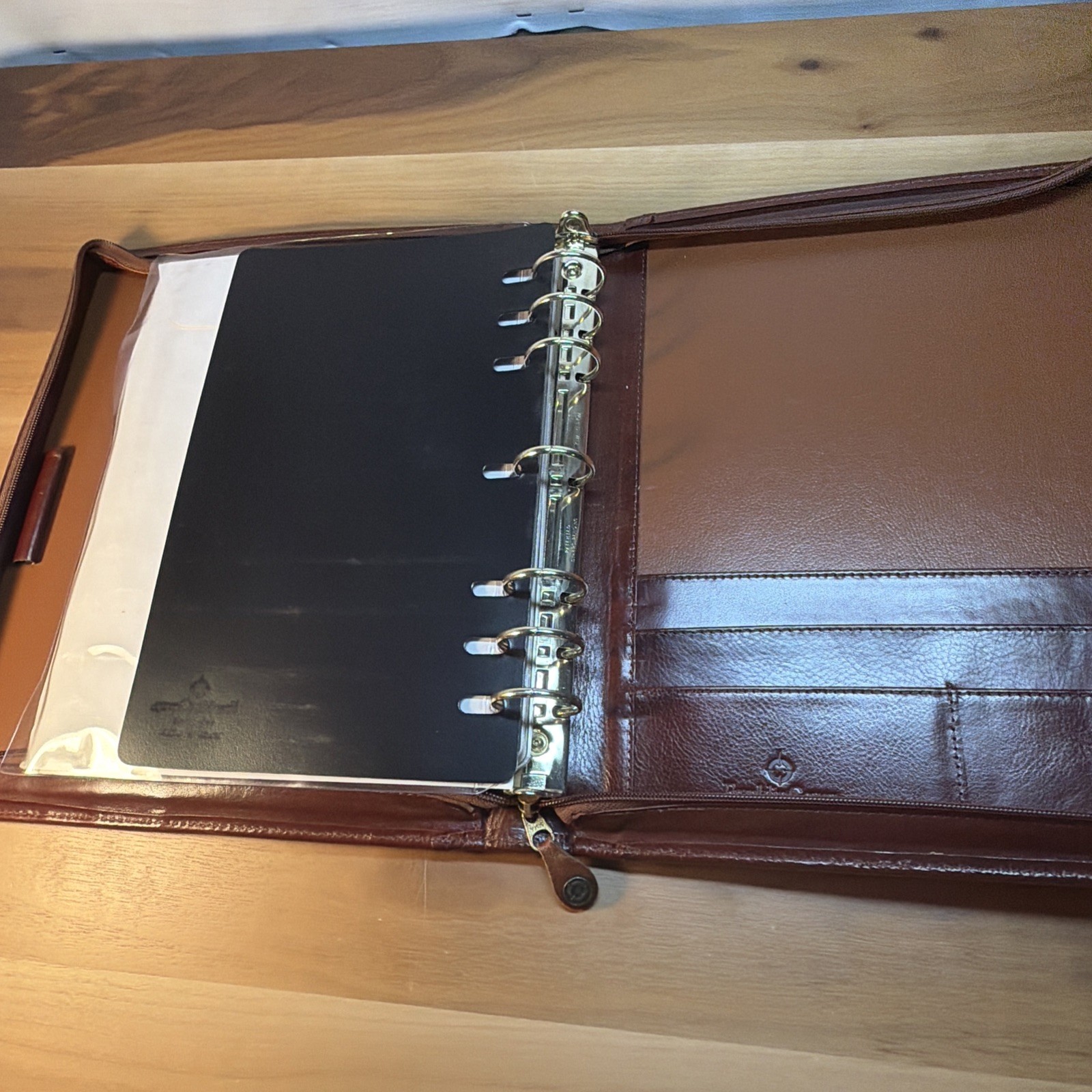VTG 1999 FRANKLIN COVEY Full Grain Leather 7-Ring Planner Binder ORGANIZER USA