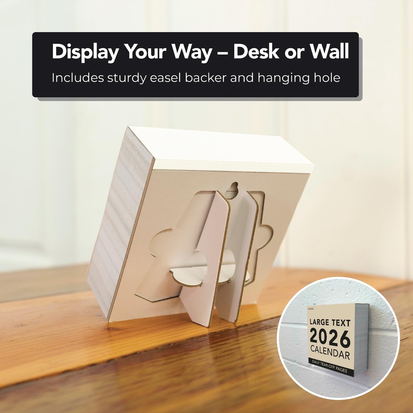2026 Large Text Daily Calendar | Today Is Box with Big 2026