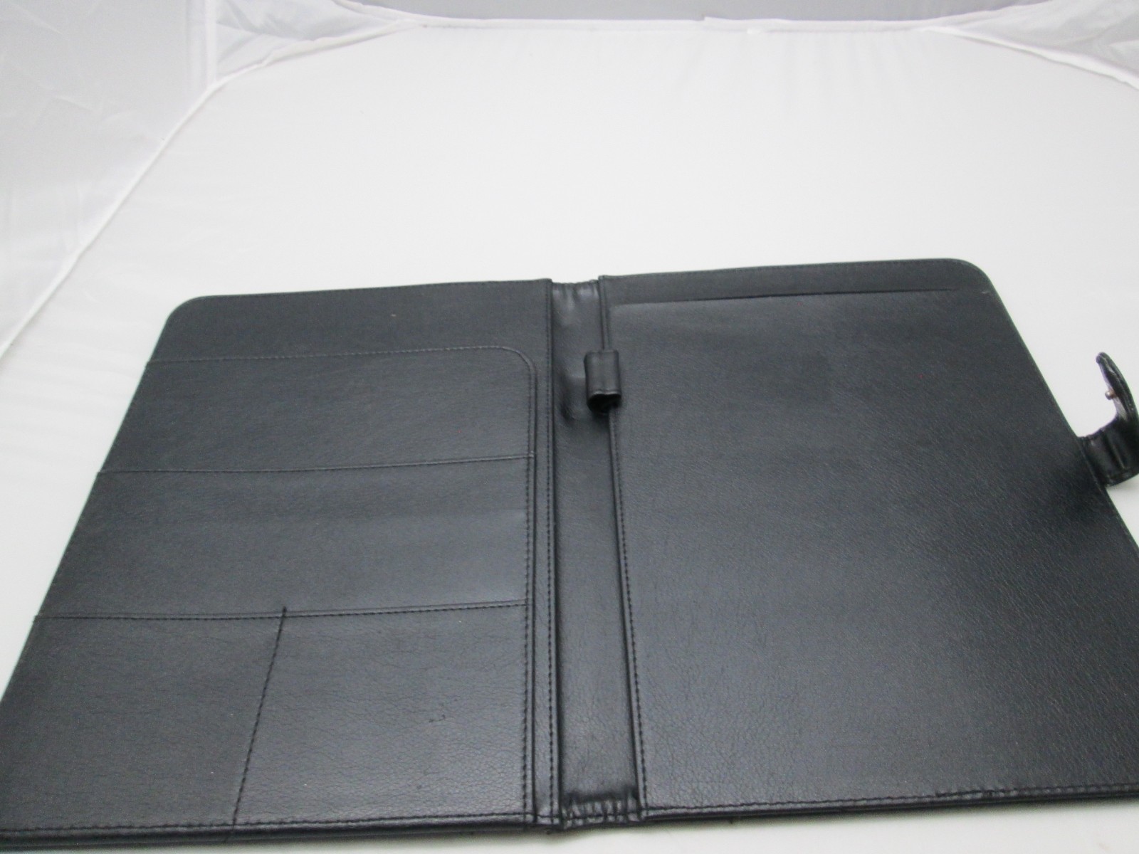 Black Portfolio Folder Organizer Planner Notepad 8.5″x11″ Pad Folio Snap Close