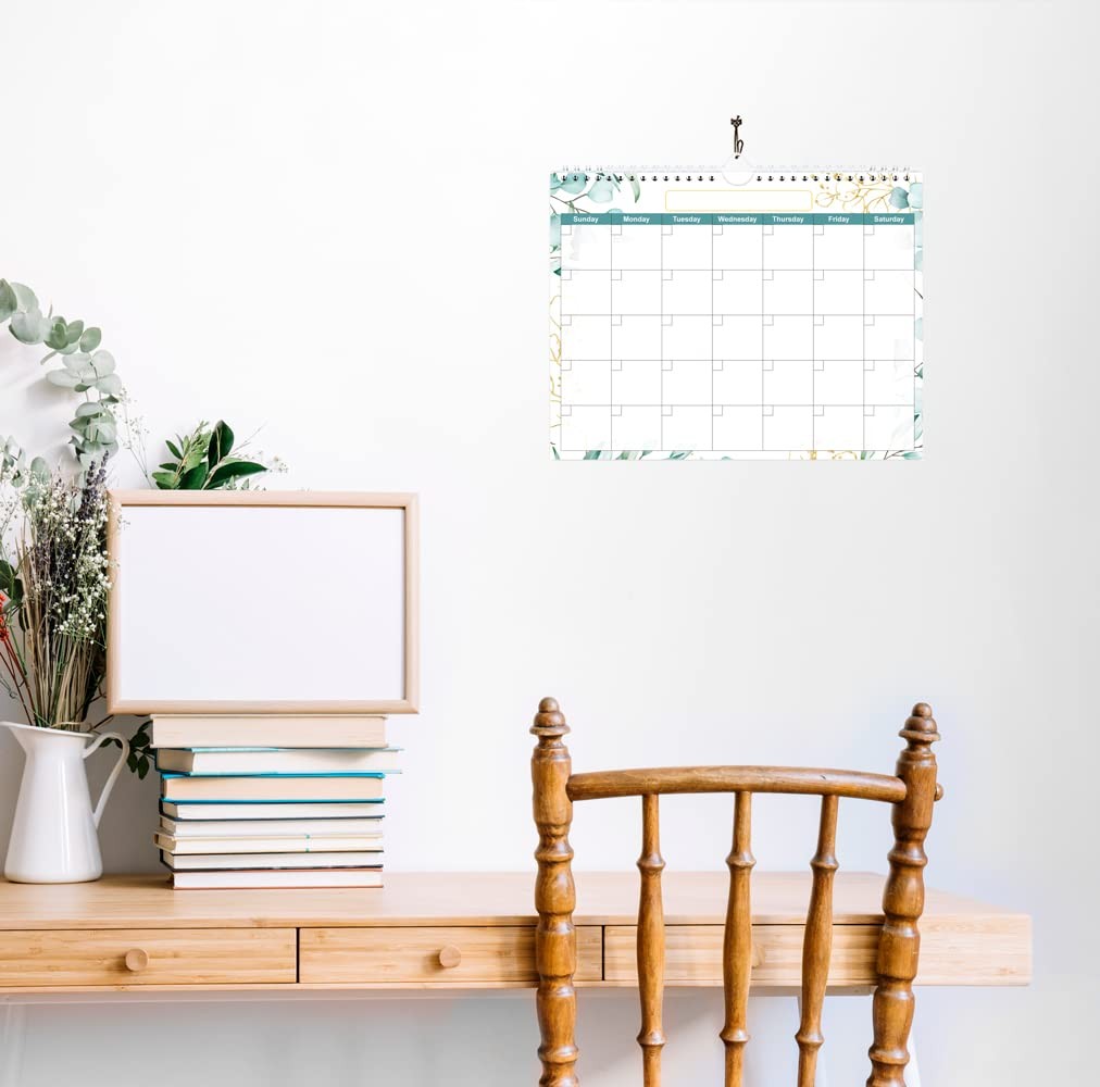 Undated Wall Calendar for 2026 or Any Year – 8.5″ x 11″, Leaf