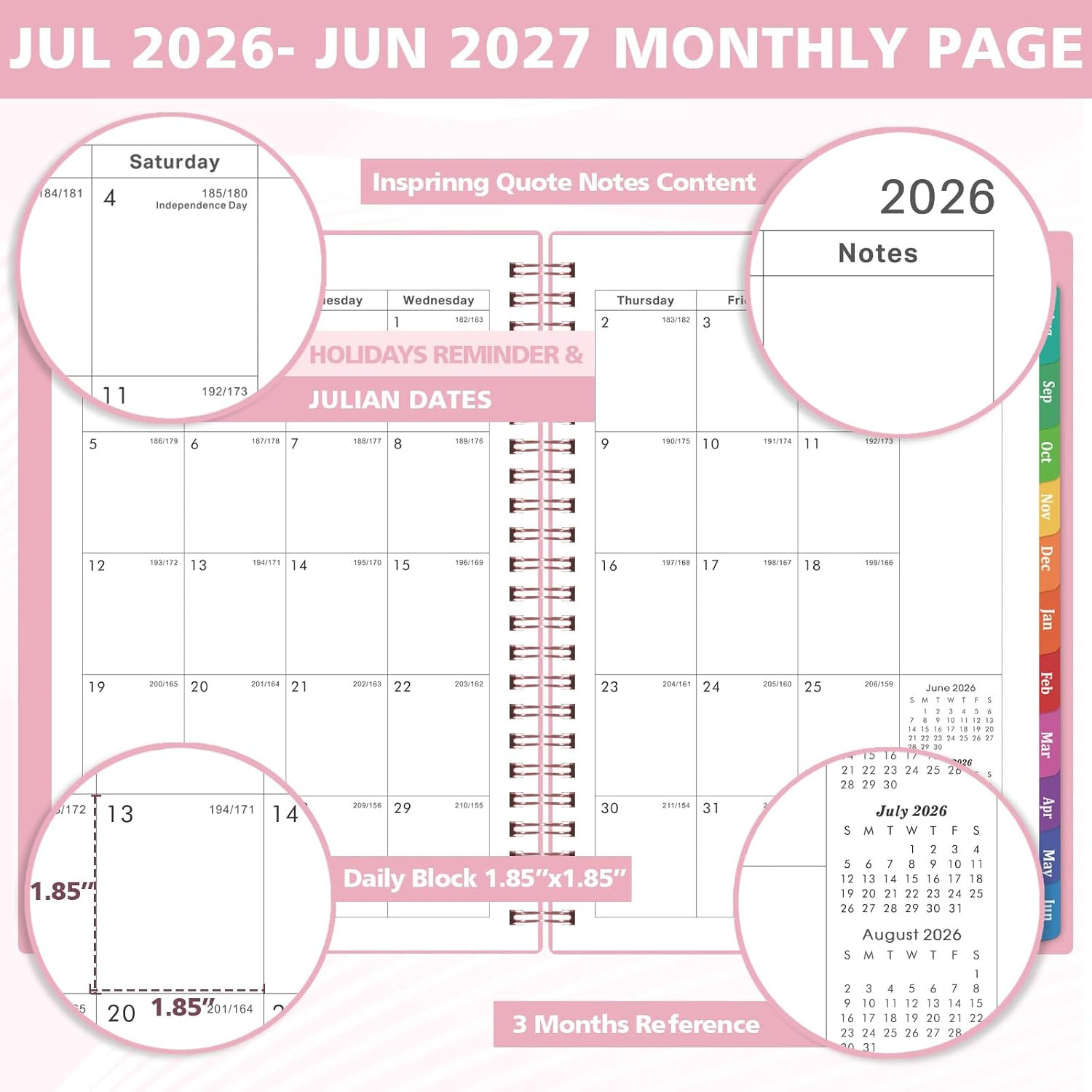 Planner 2026-2027 – Weekly and Monthly Planner 2026-2027, Jul.2026 – Jun.2027, A
